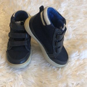 Carters blue Velcro boots toddler 7
